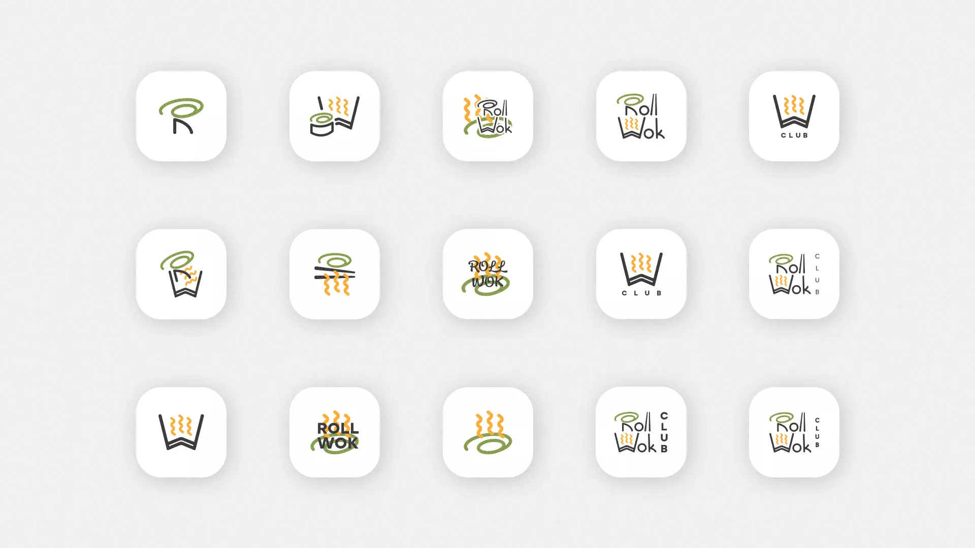 Разработка иконки приложения суши-бара «Roll Wok Club» в Электростали