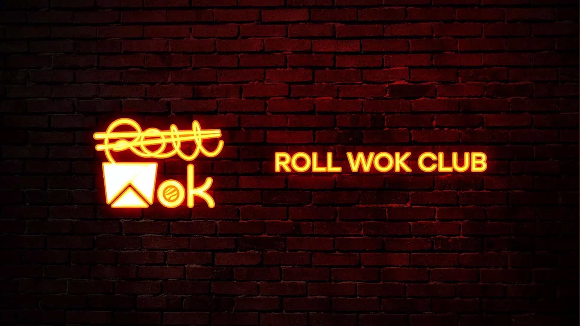Разработка интерьерной вывески суши-бара «Roll Wok Club» в Электростали