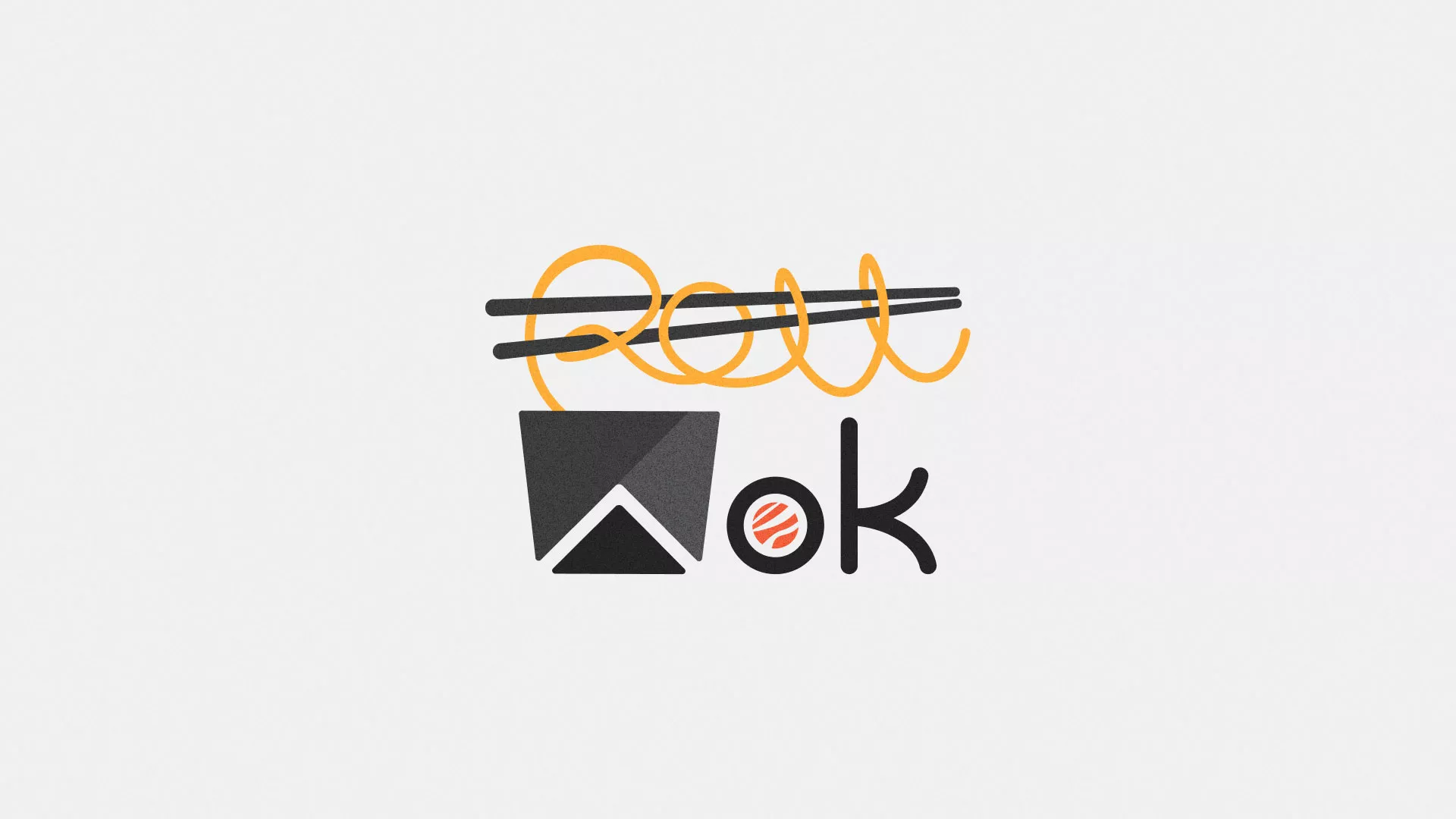 Разработка логотипа в Электростали для суши-бара «Roll Wok Club»