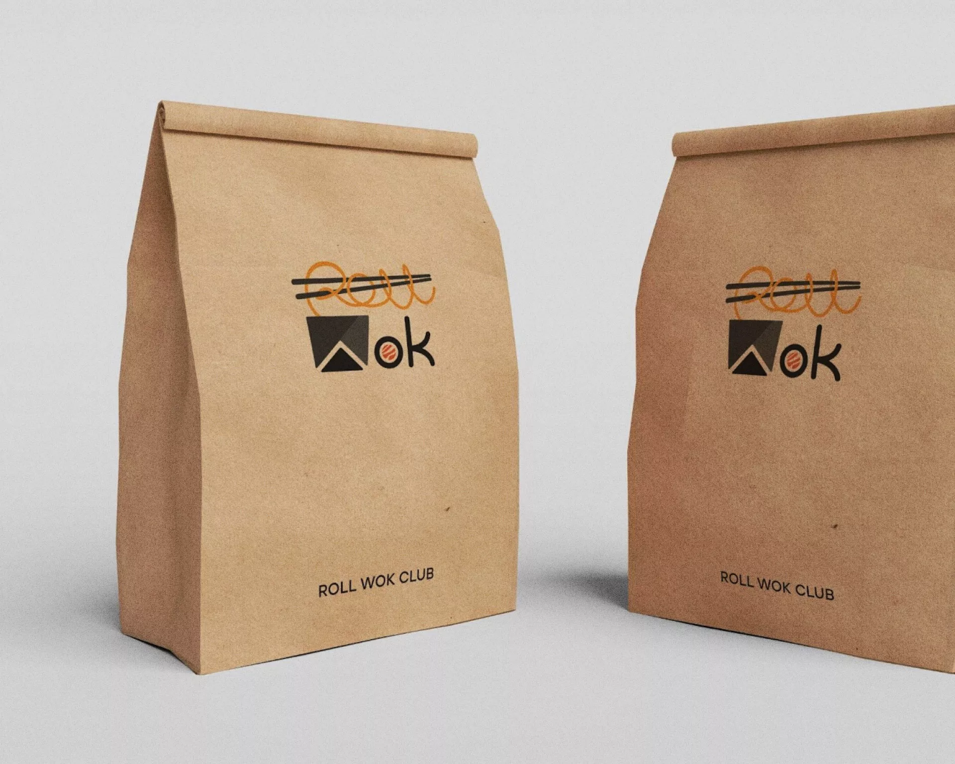 Создание дизайна упаковки суши-бара «Roll Wok Club» в Электростали